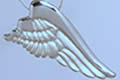 W10 Silver Alpha Wing Necklace - £120