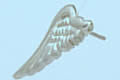 W3 Wings Silver Stud Earrings - £65 pair