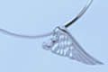 W4 Wings Silver Hoope Earrings - £75 pair